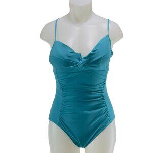 ASSETS Spanx Women's One Piece Swimsuit Nylon Turquoise Size L